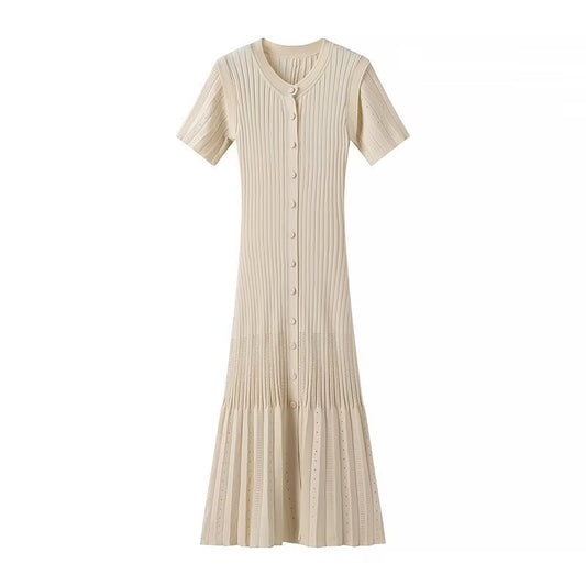 Robe Tricotée Amincissante Printemps-Été